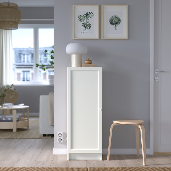 IKEA BILLY Bookcase with door, white, 40x30x106 cm