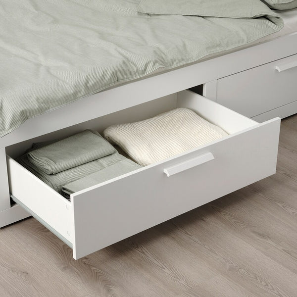IKEA BRIMNES Day-bed/2 mattresses, white, 80x200 cm