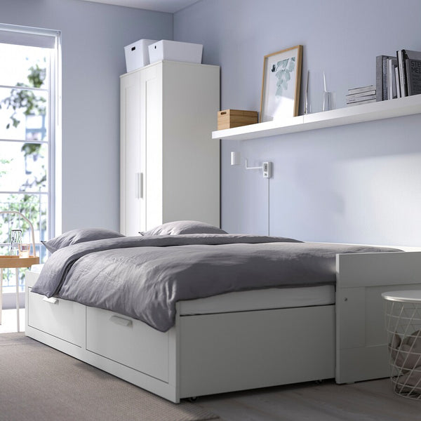 IKEA BRIMNES Day-bed/2 mattresses, white, 80x200 cm