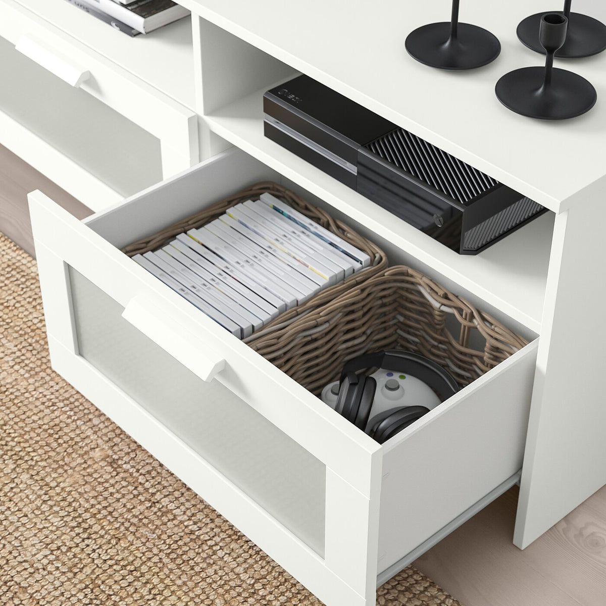 IKEA BRIMNES TV bench, white, 120x41x53 cm