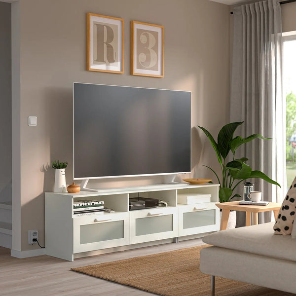 IKEA BRIMNES TV bench, white, 180x41x53 cm (Sample clearance)