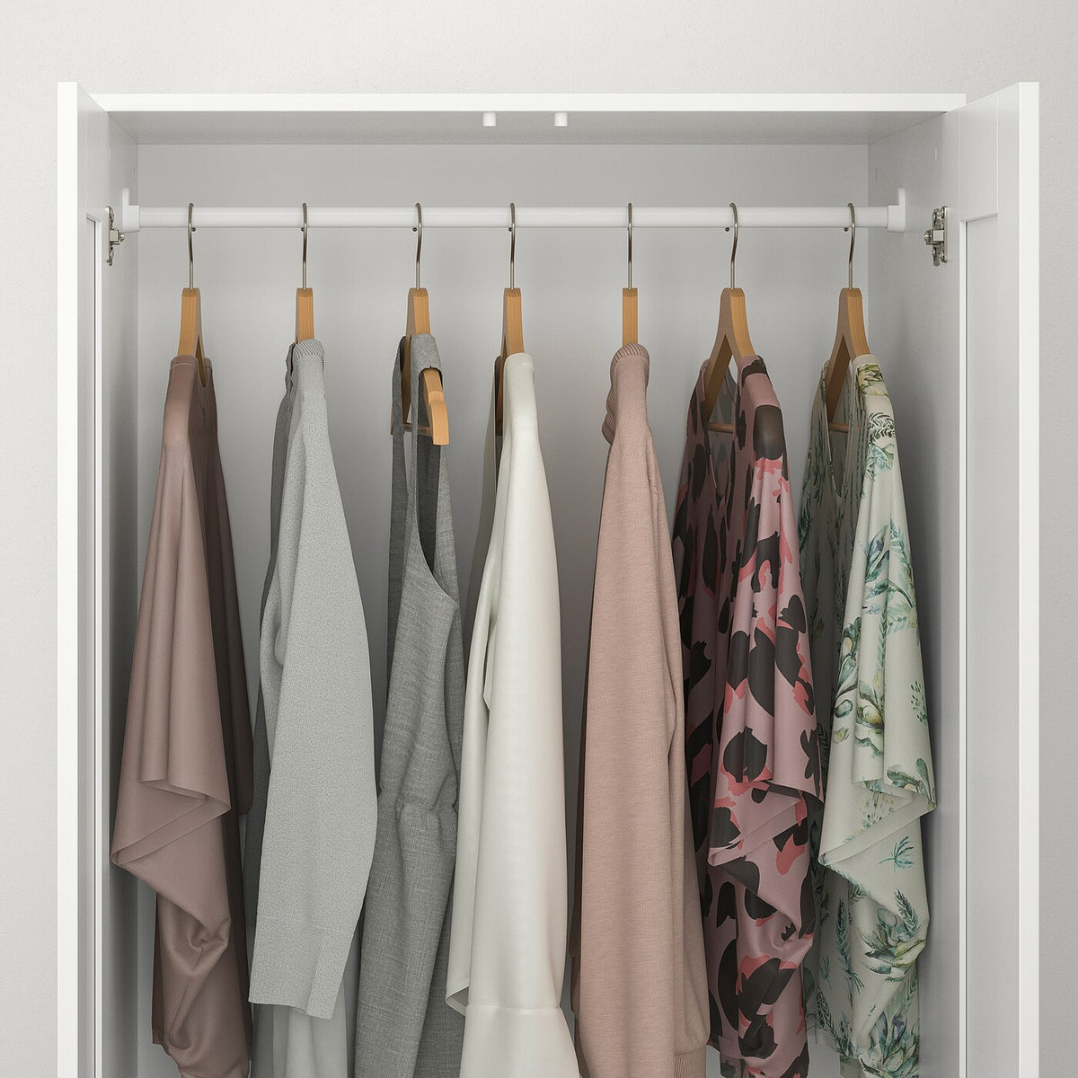 IKEA BRIMNES Wardrobe with 2 doors, white, 78x190 cm