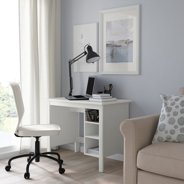 IKEA BRUSALI Desk, white, 90x52 cm