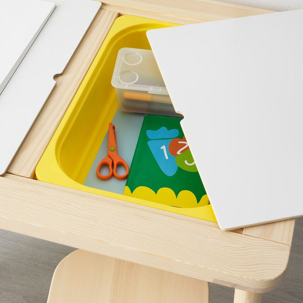IKEA FLISAT Children's table w 3 TROFAST boxes, 83x58 cm