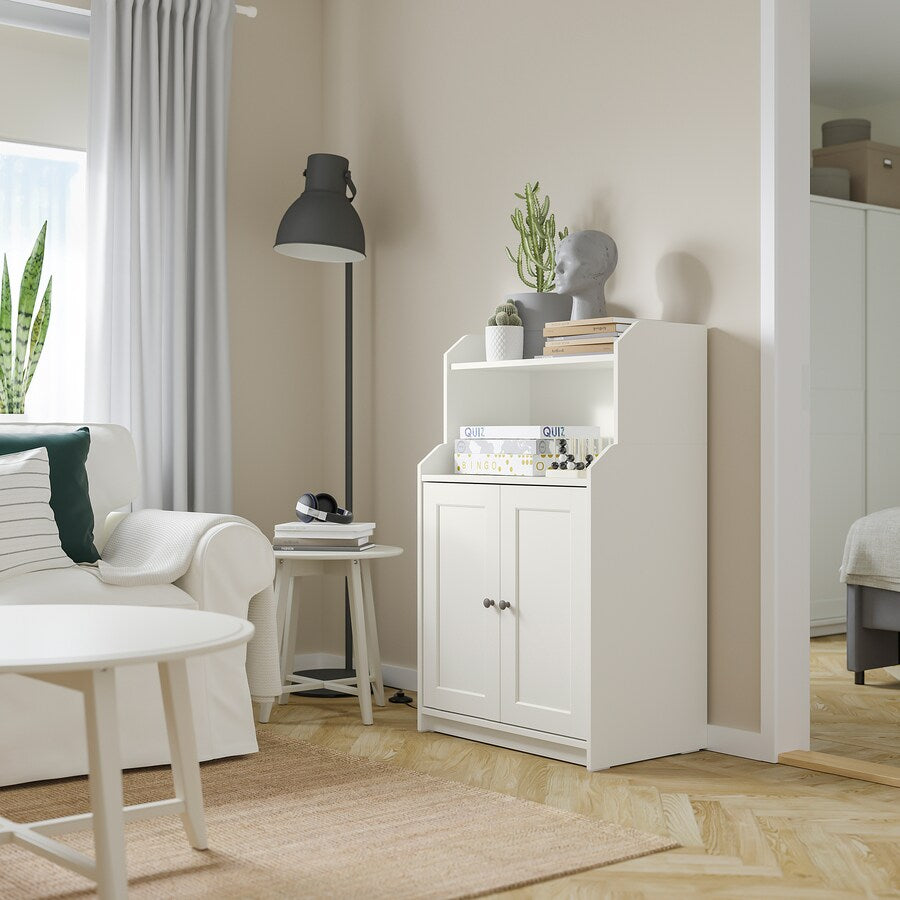 IKEA HAUGA Cabinet with 2 doors, white, 70x116 cm