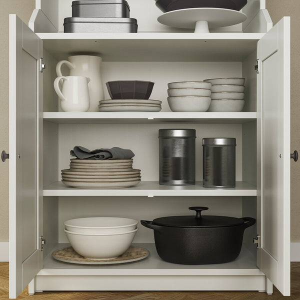 IKEA HAUGA Cabinet with 2 doors, white, 70x116 cm