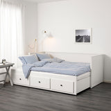 IKEA HEMNES Day-bed/2 mattresses, white, 80x200 cm