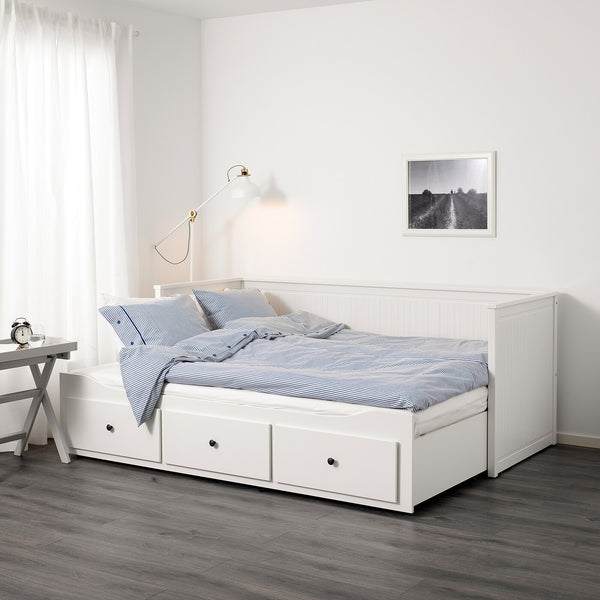 IKEA HEMNES Day-bed/2 mattresses, white, 80x200 cm