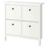 IKEA HEMNES Shoe cabinet with 4 doors, white, 107x22x101 cm