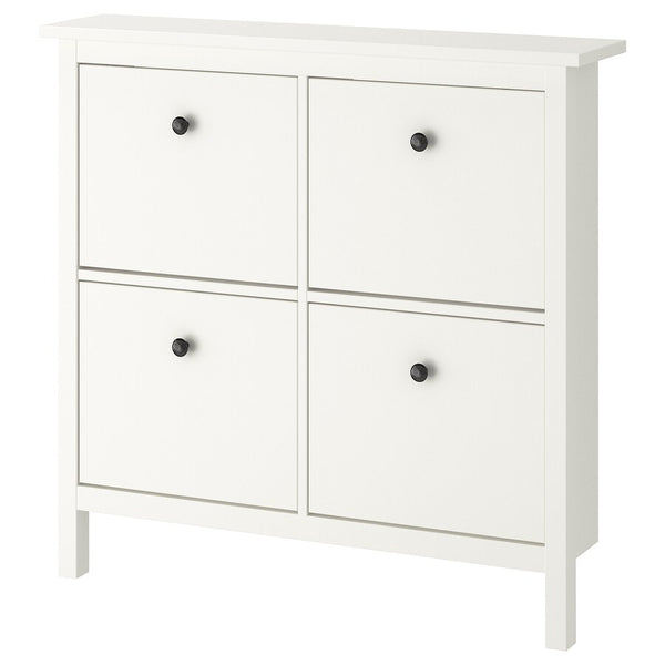 IKEA HEMNES Shoe cabinet with 4 doors, white, 107x22x101 cm