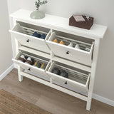IKEA HEMNES Shoe cabinet with 4 doors, white, 107x22x101 cm