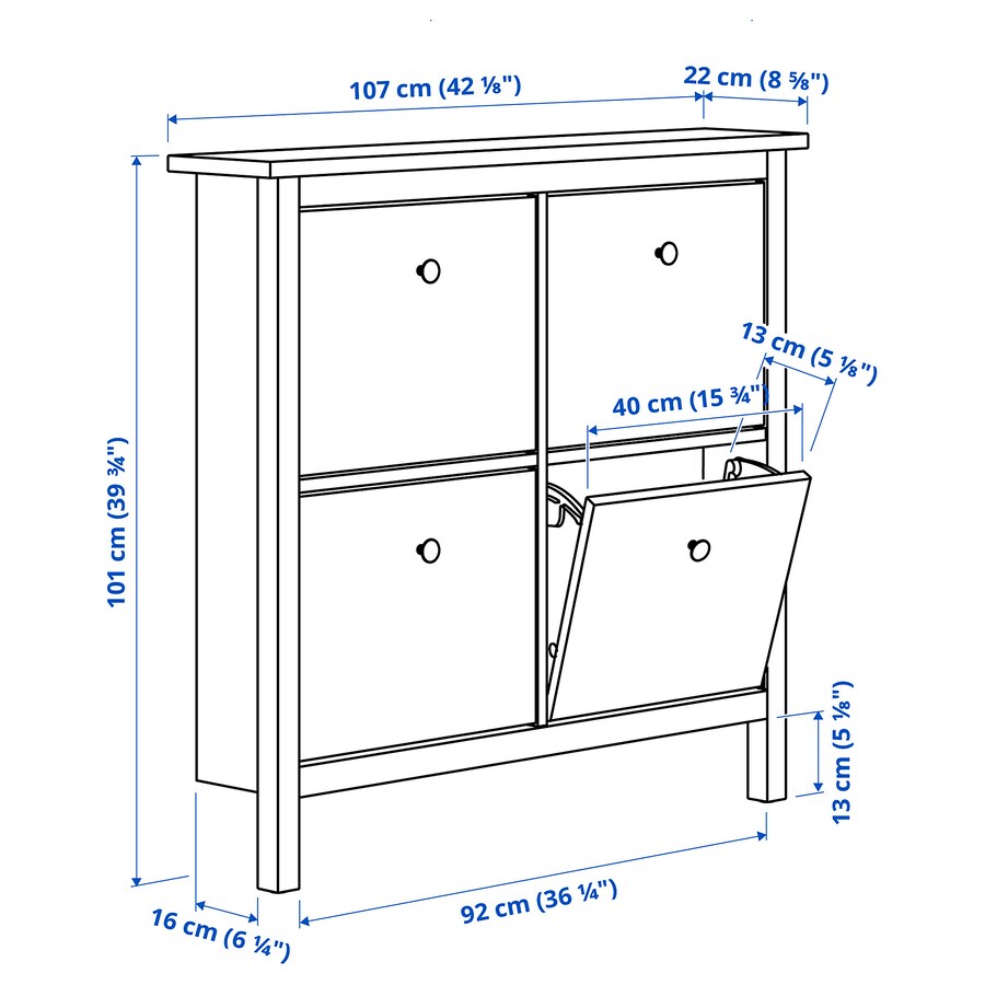 Ikea hemnes shoe cabinet deals skirting board