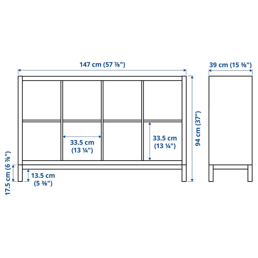 Kallax unit outlet size