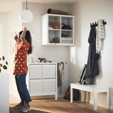IKEA KALLAX Shelving with underframe, white, 77x94 cm