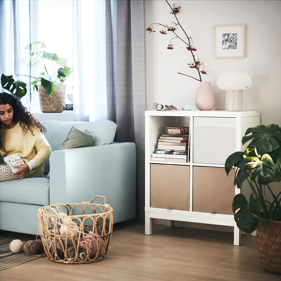 IKEA KALLAX Shelving with underframe, white, 77x94 cm