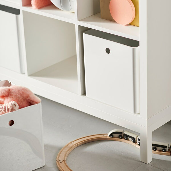 IKEA KALLAX Shelving with underframe, white, 147x129 cm