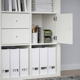 IKEA KALLAX Shelving with 2 doors/2 drawers, white, 147x147 cm