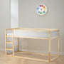 IKEA KURA Reversible bed w a foam mattress, pine, 90x200 cm