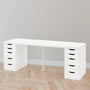 IKEA LAGKAPTEN / 2 ALEX Desk, white, 200x60 cm