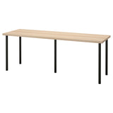 IKEA LAGKAPTEN / ADILS Desk, 200x60 cm, oak/black
