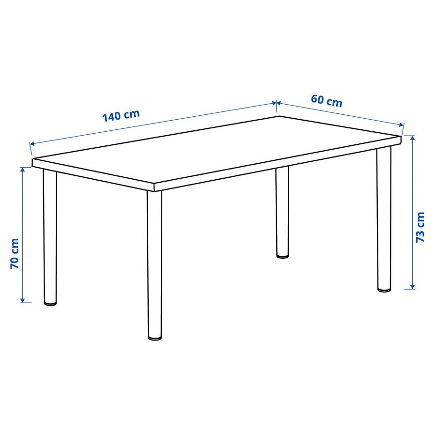 IKEA LAGKAPTEN / ADILS Desk, white/black, 140x60 cm