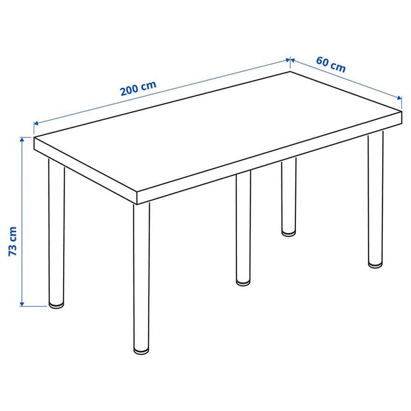 IKEA LAGKAPTEN / ADILS Desk, white, 200x60 cm