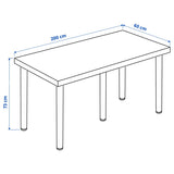 IKEA LAGKAPTEN / ADILS Desk, 200x60 cm, oak/black
