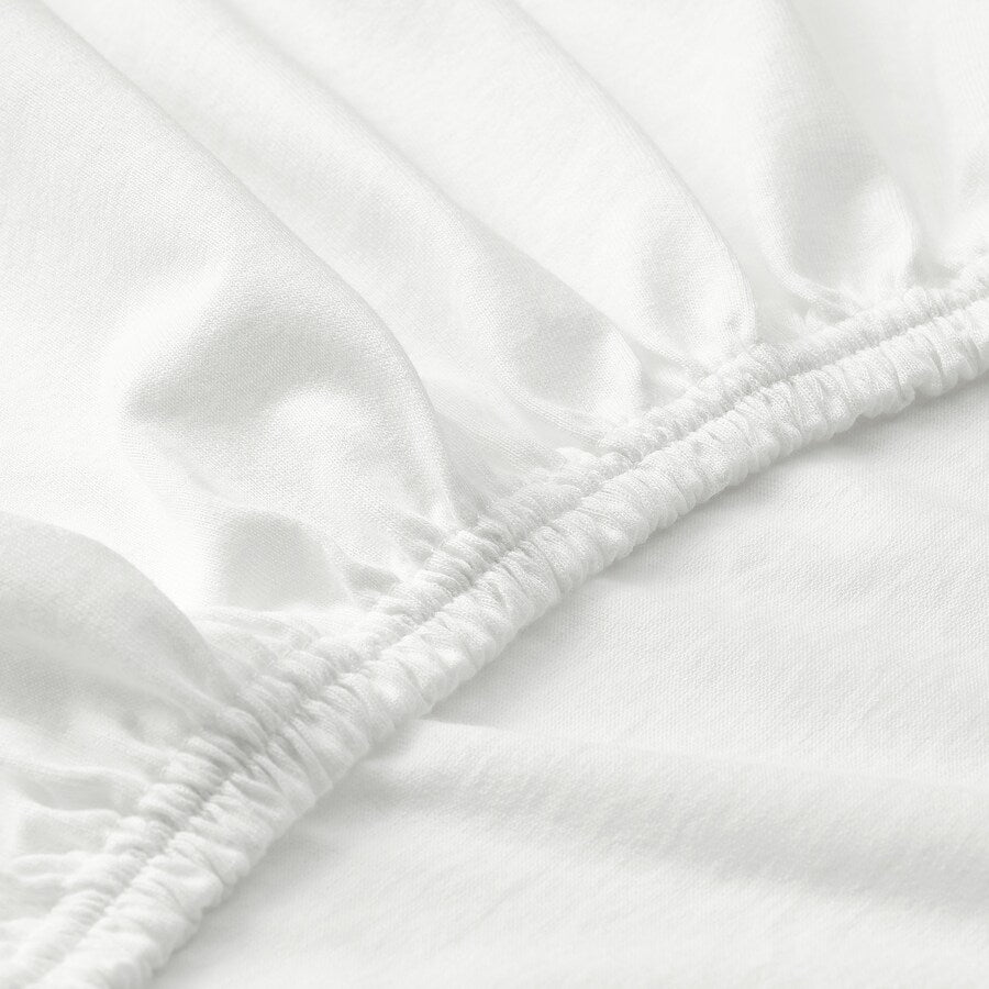 IKEA LEN Fitted sheet for ext bed, white, 80x130 cm