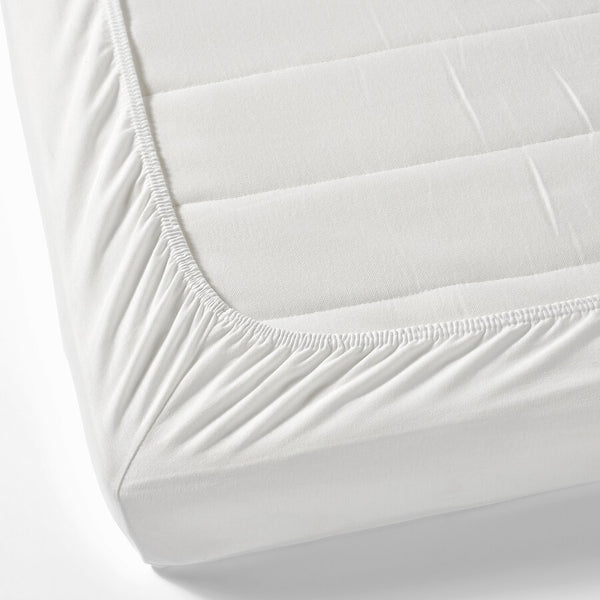 IKEA LEN Fitted sheet for ext bed, white, 80x130 cm