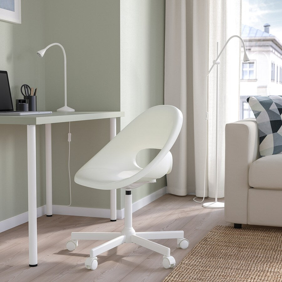 IKEA LOBERGET / MALSKAR Swivel chair, white