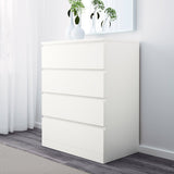 IKEA MALM Chest of 4 drawers, white, 80x100 cm