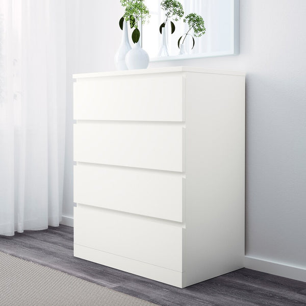 IKEA MALM Chest of 4 drawers, white, 80x100 cm