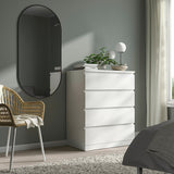 IKEA MALM Chest of 4 drawers, white, 80x100 cm