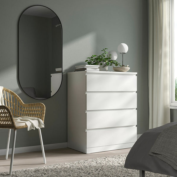 IKEA MALM Chest of 4 drawers, white, 80x100 cm