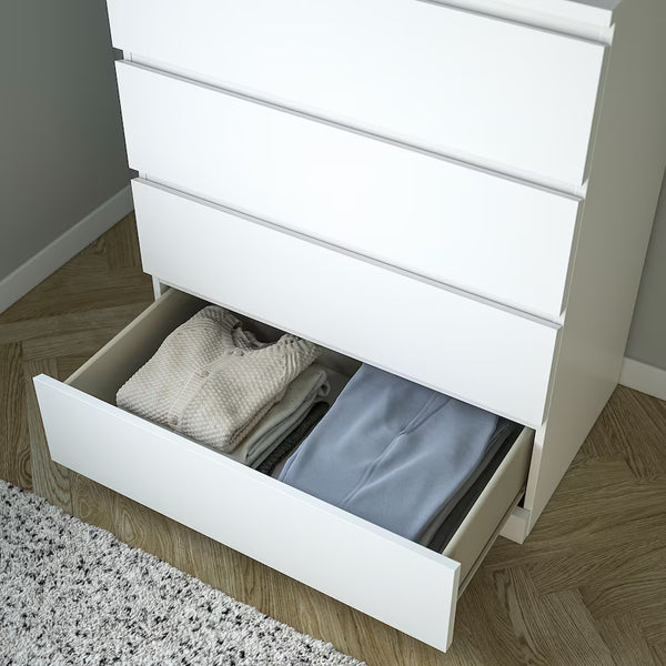 IKEA MALM Chest of 4 drawers, white, 80x100 cm