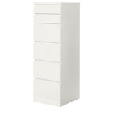 IKEA MALM 6 Drawers with mirror, white, 40x123 cm