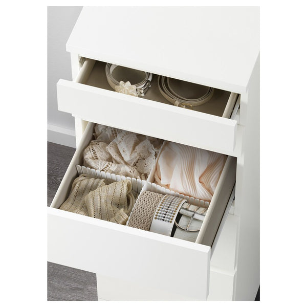 IKEA MALM 6 Drawers with mirror, white, 40x123 cm