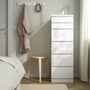 IKEA MALM 6 Drawers with mirror, white, 40x123 cm