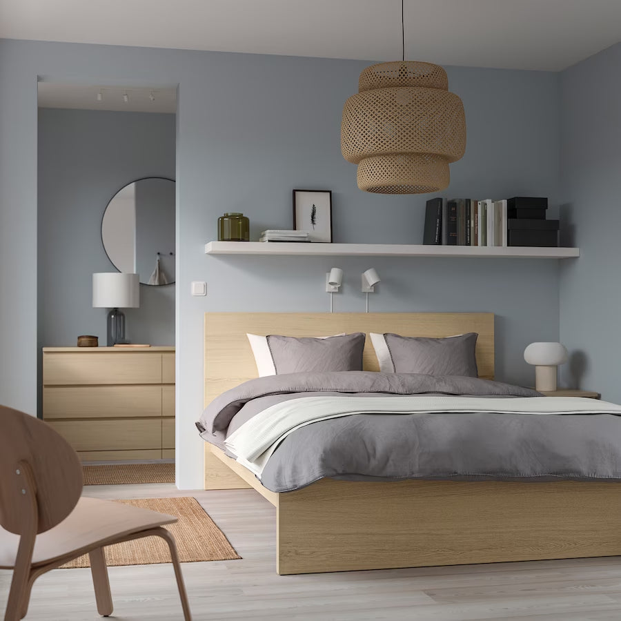 IKEA MALM Bed frame, oak veneer, Queen