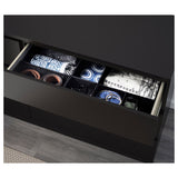 IKEA MALM Chest of 6 drawers, black-brown, 160x78 cm