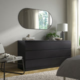 IKEA MALM Chest of 6 drawers, black-brown, 160x78 cm