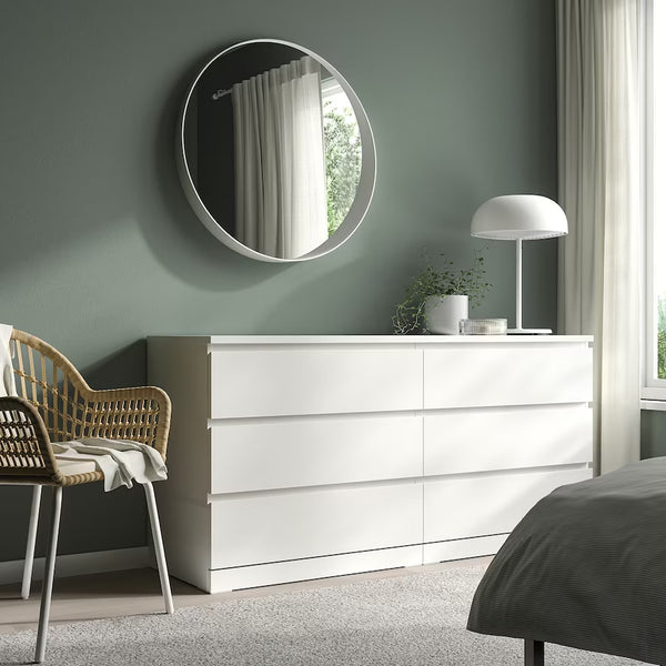 IKEA MALM Chest of 6 drawers, white, 160x78 cm