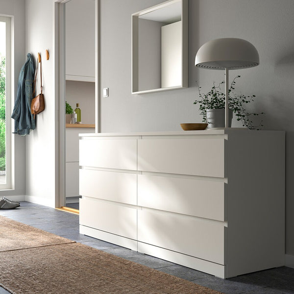IKEA MALM Chest of 6 drawers, white, 160x78 cm