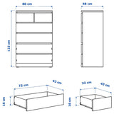 IKEA MALM Chest of 6 drawers, white, 80x123 cm