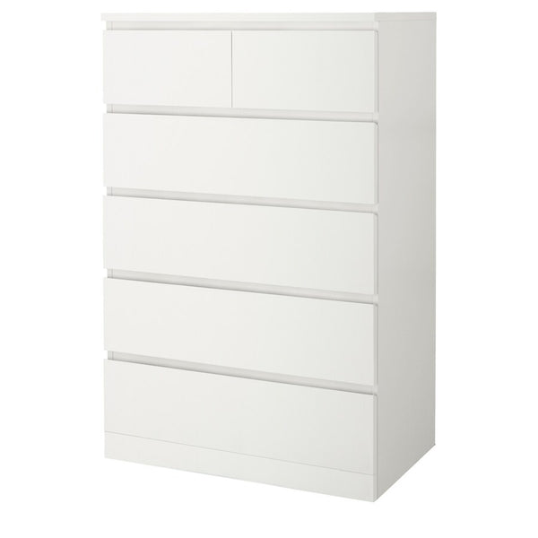 IKEA MALM Chest of 6 drawers, white, 80x123 cm
