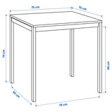 IKEA MELLTORP Table, white, 75x75 cm