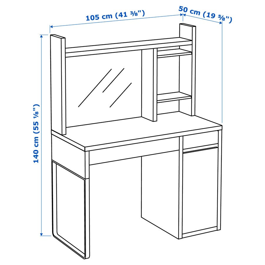 Ikea mikael deals desk dimensions