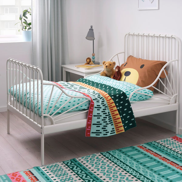 IKEA MINNEN Extendable bed w sprung mattress, 80x200 cm