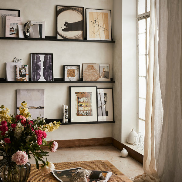 IKEA MOSSLANDA Picture ledge, black, 115 cm
