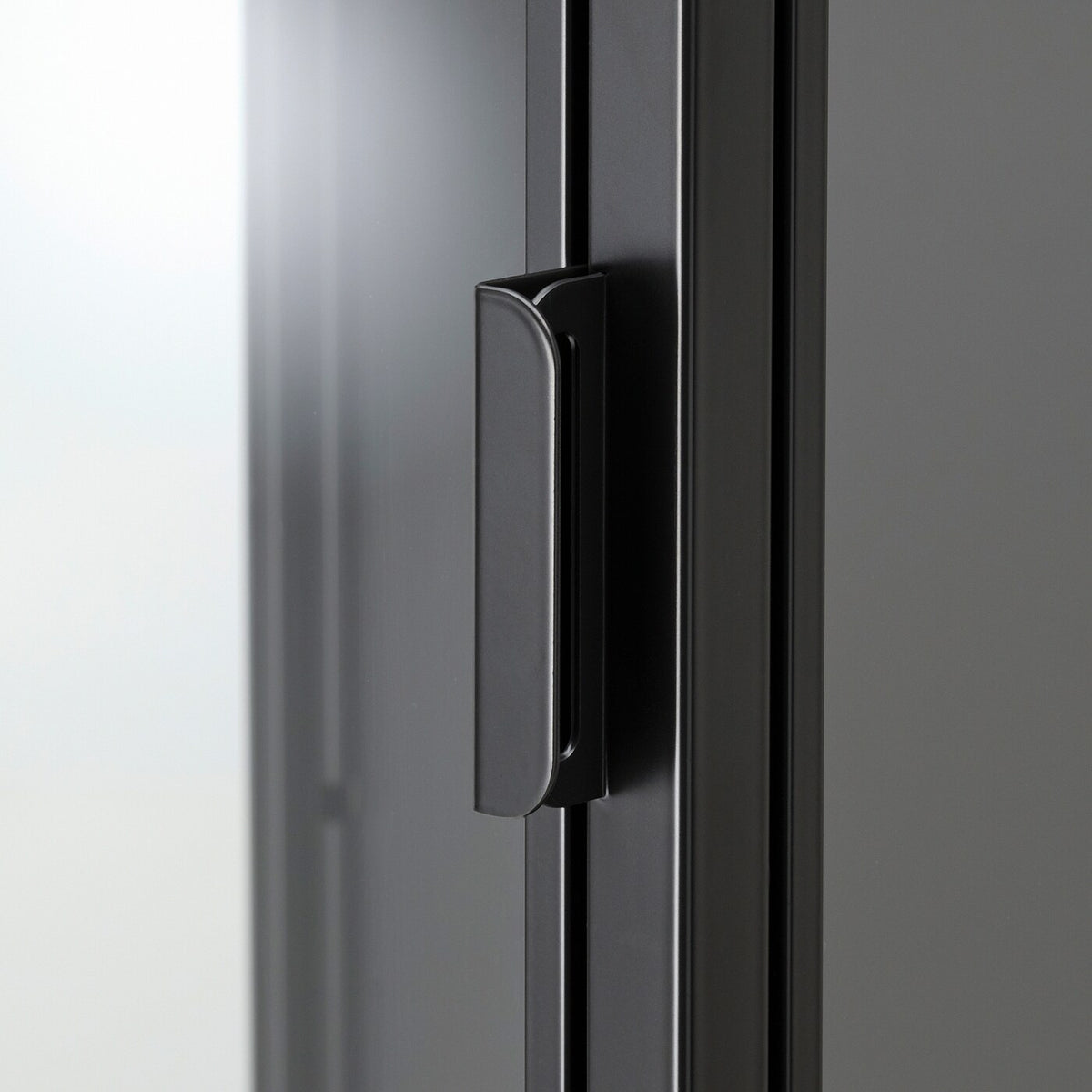 IKEA RUDSTA Glass-door cabinet, anthracite, 42x37x155 cm